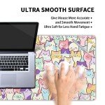 Kawaii Cats Gaming Mouse Pad XL Cute Anime Kittens Japanese Extended Large Desk Mat 31.5”x11.8” Cats Desk Pad for Gamer Non-Slip Rubber Base Stitched Edge Long Keyboard Mousepad for PC Computer Laptop