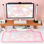 Pink Mouse Pad Large Gaming Mouse Pad, Waterproof Easy Clean,Non-Slip Base Long Office Desk Mat,Durable Large Extended Keyboard Mouse Pad with Stitched Edges for Office Gaming