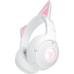 Razer Kraken Kitty V2 BT Wireless RGB Headset: Chroma RGB Kitty Ears & Earcups - Bluetooth 5.2-40 mm Drivers - Noise-Cancelling Mics - Lightweight - 40 Hr Battery w/Type C Charging - White