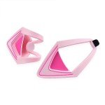Glow in Dark Silicone Cat Kitty Ears Lovely Fluorescent Cat Ears Compatible for Bose/Razer/HyperX/Corsair/SteelSeries Arctis/Edifier Gaming Headphones (Pink)