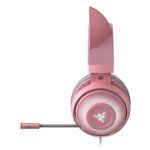 Razer Kraken Kitty - Gaming Headset (The Cat Ear Headset with RGB Chroma Lighting, Microphone with Active Noise Reduction, THX Spatial Audio, Controls on The Ear Cup) Pink/Quartz