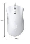 Razer DeathAdder Essential Gaming Mouse: 6400 DPI Optical Sensor - 5 Programmable Buttons - Mechanical Switches - Rubber Side Grips - Mercury White