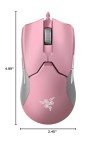 Razer Viper Ultralight Ambidextrous Wired Gaming Mouse: 2nd Gen Optical Mouse Switches - 16K DPI Optical Sensor - Chroma RGB Lighting - 8 Programmable Buttons - Drag-Free Cord - Quartz Pink