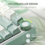 RK ROYAL KLUDGE R75 Mechanical Keyboard Wired with Volume Knob, 75% Custom Gaming Keyboard Gasket Mount RGB Backlit with Software, MDA Profile, PBT Keycaps, Hot Swappable Linear Switch Creamy Sound