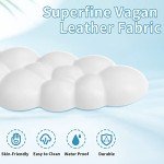 Sushret Cloud Wrist Rest Keyboard, White Cloud Palm Rest with PU Leather Memory Foam Cute Keyboard Rest for Wrist Support and Arm Rest, Desk Cloud Wrist Pad for PC Gaming/Hand Cushion/Computer/Office