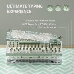 RK ROYAL KLUDGE R75 Mechanical Keyboard Wired with Volume Knob, 75% Custom Gaming Keyboard Gasket Mount RGB Backlit with Software, MDA Profile, PBT Keycaps, Hot Swappable Linear Switch Creamy Sound