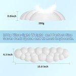 Sushret Cloud Wrist Rest Keyboard, White Cloud Palm Rest with PU Leather Memory Foam Cute Keyboard Rest for Wrist Support and Arm Rest, Desk Cloud Wrist Pad for PC Gaming/Hand Cushion/Computer/Office