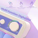 AULA 99 Key Keyboard, Tri-Mode Bluetooth/2.4GHz/USB-C Cute Creamy Gaming Keyboard with Number Pad RGB Backlit, Media Knob Custom Mechanical Feel Computer Keyboards for MAC Xbox PC Gamer - Purple