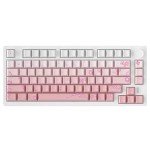 DAREU EK75PRO Sakura Pink Wireless Gaming Keyboard,75% RGB Hot-Swappable Mechanical Keyboard with Knob,2.4Ghz/BT5.1/USB-C Connectivity, Gasket Mount, PBT Keycaps, Linear Dream Switch for Win/MAC
