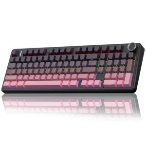 AULA F99 Pro Wireless Mechanical Keyboard with Knob,Tri-Mode BT5.0/USB-C/2.4GHz Hot Swappable Keyboard,Pre-lubed Switches,Gasket Structure,RGB Backlit Computer Gaming Keyboards