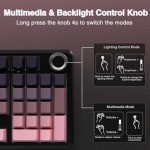 AULA F99 Pro Wireless Mechanical Keyboard with Knob,Tri-Mode BT5.0/USB-C/2.4GHz Hot Swappable Keyboard,Pre-lubed Switches,Gasket Structure,RGB Backlit Computer Gaming Keyboards
