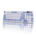 Bangsanth Wireless Keyboard, RGB Gaming Keyboard, Tri-Mode BT5.0/2.4GHz/USB-C, 99-Key Quiet, Anti-ghosting Keys, Compatible with PC, Mac, Gaming Consoles