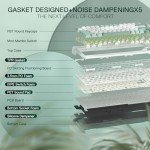 Redragon K719 Wireless Gasket Gaming Keyboard w/Hype Screen & Knob, 95 Keys Mechanical Keyboard, Easy-Control 1.14’’ TFT Info Display, 5-Layer Noise Dampening, Custom Linear Switch, Jade Cloud Color