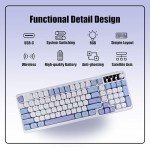 Bangsanth Wireless Keyboard, RGB Gaming Keyboard, Tri-Mode BT5.0/2.4GHz/USB-C, 99-Key Quiet, Anti-ghosting Keys, Compatible with PC, Mac, Gaming Consoles