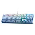 Redragon K556 SE RGB LED Backlit Wired Mechanical Gaming Keyboard, Aluminum Base, 104 Keys Upgraded Socket, 3.5mm Sound Absorbing Foams, Hot-Swap Linear Quiet Red Switch, Gradient Blue