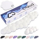 Create-ables Qloud Cloud Wrist Rest Keyboard Wrist Rest for Computer Keyboard Pad, Cloud Keyboard Wrist Rest, Wrist Pad for Keyboard, Memory Foam, Non Slip Base, Comes with Mouse Pad - White