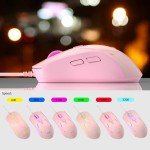 MageGee GT838 Gaming Keyboard and Mouse Combo, 104 Keys RGB Backlit Quiet Wired Keyboards for Laptop PC MAC, with Number Pad, Metal Panel, Anti-Ghosting, Pink