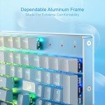 Redragon K556 SE RGB LED Backlit Wired Mechanical Gaming Keyboard, Aluminum Base, 104 Keys Upgraded Socket, 3.5mm Sound Absorbing Foams, Hot-Swap Linear Quiet Red Switch, Gradient Blue