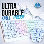 KLIM Chroma Wireless Gaming Keyboard RGB - New 2024 - Long-Lasting Rechargeable Battery - Quick & Quiet Typing - Water Resistant Backlit Wireless Keyboard - Teclado Gamer - PC PS5 PS4 Xbox One Mac