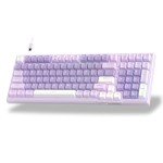MageGee SKY98 Mechanical Gaming Keyboard, 96% Gasket Hot Swappable Wired Custom Creamy Keyboard with 5-Layer Sound Dampening, RGB Backlit, NKRO for Win/Mac (Violet, Violet Switch)