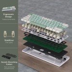 RK ROYAL KLUDGE RK61 Plus Mechanical Keyboard, 60% Percent Wireless Gaming Keyboard with USB Hub, Bluetooth/2.4Ghz/Wired RGB Hot Swappable PC Keyboard for Win/Mac/Android, Tactile Pale Green Switches