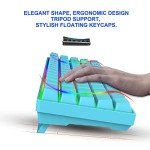 Snpurdiri 60% Wireless Gaming Keyboard and Mouse Combo,LED Backlit Rechargeable 2000mAh Battery,Small Membrane But Mechanical Feel Keyboard + Popular RGB Mice for Gaming,Business Office(Blue)