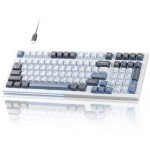 KEMOVE K98SE Mechanical Gaming Keyboard, 98 Keys LED Backlit Programmable, 96% Wired Computer Keyboard with Double Sound Dampening Foam, Pre-lubed Blue Switch