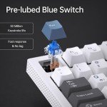 KEMOVE K98SE Mechanical Gaming Keyboard, 98 Keys LED Backlit Programmable, 96% Wired Computer Keyboard with Double Sound Dampening Foam, Pre-lubed Blue Switch