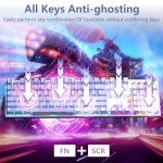 AULA Keyboard, F2088 Pro 108 Keys Purple Mechanical Red Switches Keyboard with RGB Rainbow Backlit, Removable Upper Cover,Aesthetic Media Control Knob Programmable USB Wired Keyboards for MAC PC Gamer