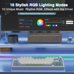 AULA F75 75% Wireless Mechanical Keyboard,Gasket Hot Swappable Custom Keyboard,Pre-lubed Reaper Switches RGB Backlit Gaming Keyboard,2.4GHz/Type-C/BT5.0 Mechanical Keyboard (White & Green)