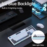 KEMOVE K98SE Mechanical Gaming Keyboard, 98 Keys LED Backlit Programmable, 96% Wired Computer Keyboard with Double Sound Dampening Foam, Pre-lubed Blue Switch