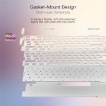 Redragon K673 PRO 75% Wireless Gasket RGB Gaming Keyboard, 3-Modes 81 Keys Compact Mechanical Keyboard w/Hot-Swap Socket, Dedicated Knob Control & Sound Absorbing Pads, Linear Red Switch