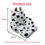 QIUODO Cute Chair Cushion, Comfy Seat Cushion for Office Desk, Kawaii Chair Cushions for Gamer, Soft Chair Cushion for Room Bedroom Decor（Fancy Cow）