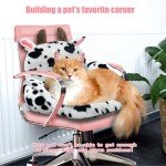 QIUODO Cute Chair Cushion, Comfy Seat Cushion for Office Desk, Kawaii Chair Cushions for Gamer, Soft Chair Cushion for Room Bedroom Decor（Fancy Cow）