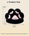 MOONBEEKI Cat Paw Cushion Chair Comfy Kawaii Plush Seat Cushions Shape Lazy Pillow for Gamer Chair 28"x 24" Cozy Floor Cute Seat Kawaii for Girl Worker Gift, Dining Room Bedroom Decorate Black