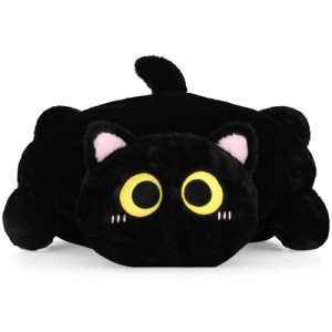 OtGalk Cat Shaped Cushion - Soft & Comfortable Chair Pad for Home, Office,Floor & Gaming Chair Seat Cushion, Sofa Cushion, Bedroom Throw Pillow - Cute Black Cat Decor, 24 x 21 inches
