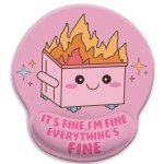 Blusabaca Funny Cute Mouse Pad with Wrist Rest, Dumpster on Fire Ergonomic Mouse Pads Wrist Support for Desk, Mousepad for Wireless Mouse Gaming Laptop Work Home Desk Accessories Office Supplies Decor