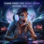 Gtheos 2.4GHz Wireless Gaming Headset for PS5, PS4 Fortnite & FPS Gamers, PC, Nintendo Switch, Bluetooth 5.3 Gaming Headphones with Noise Canceling Mic, Stereo Sound, 40+Hr Battery (Pink)