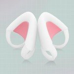 REEYEAR Cute Pink Cat Ears Fits for HypreX Cloud/Cloud Stinger/Cloud Flight Headsets, Universal Fit Lovely Kitty Adjustable Attachment Straps for Video Live Gaming Headphone,White & Pink