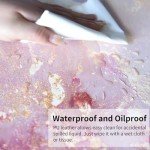 QIYI Large Mouse Pad, Cute Pink Desk Mat for Desktop, Women Girls PU Leather Waterproof Gaming, Rose Gold Marble Computer PC Laptop Protector Writing Pads for School Office Home 31.5" x 15.7"