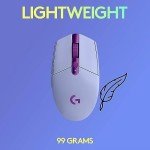 Logitech G305 LIGHTSPEED Wireless Gaming Mouse, Hero 12K Sensor, 12,000 DPI, Lightweight, 6 Programmable Buttons, 250h Battery Life, On-Board Memory, PC/Mac - Lilac