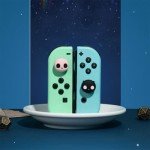 GeekShare Cute Silicone Joy Con Thumb Grip Caps, Joystick Cover Compatible with Switch/OLED/Switch Lite,4PCS - Pink Skull (Pink & Black)