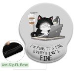 LIMKRIAN Cat Ergonomic Mouse Pad with Wrist Rest, Gaming Mouse Pad with Wrist Support, Funny Mouse Pads for Desk, Computer Mousepad with Non-Slip Pain Relief PU Base, Cute Office Desk Accessories