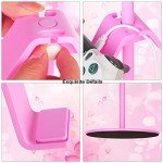 KELJUN Controller Holder Pink,Headphone Stand,3 Tier Multi Adjustable Game Controller Headset Hanger for All Universal Gaming PC Accessories, Xbox PS4 PS5 Nintendo Switch(Cute Pink)