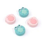 GeekShare Cute Animal Theme Silicone Joy Con Thumb Grip Caps,Joystick Cover Compatible with Switch/OLED/Lite,4PCS - Frog & Axolotl (for Switch/OLED/Lite)