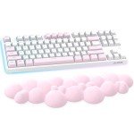 Gaming Keyboard Wrist Rest Pad,Memory Foam Palm Rest, Ergonomic Hand Rest for Computer Keyboard,Laptop,Mac,Lightweight for Easy Typing Pain Relief-Pink