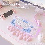 Gaming Keyboard Wrist Rest Pad,Memory Foam Palm Rest, Ergonomic Hand Rest for Computer Keyboard,Laptop,Mac,Lightweight for Easy Typing Pain Relief-Pink