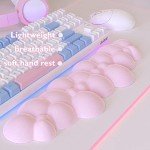 Gaming Keyboard Wrist Rest Pad,Memory Foam Palm Rest, Ergonomic Hand Rest for Computer Keyboard,Laptop,Mac,Lightweight for Easy Typing Pain Relief-Pink