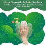 HAOCOO Cute Frog Desk Mat, Large Mouse Pad for Desktop, Green Desk Matt with Stitched Edge, Kawaii Office Mat (35.4" 15.7")