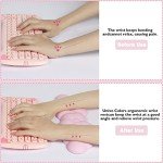 Gaming Keyboard Wrist Rest Pad,Memory Foam Palm Rest, Ergonomic Hand Rest for Computer Keyboard,Laptop,Mac,Lightweight for Easy Typing Pain Relief-Pink